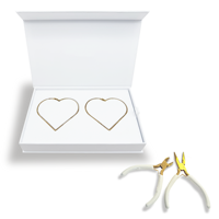 Boîte en papier avec logo personnalisable, kit de bracelets d'amitié pour couples, cadeau pour anniversaire de relation, Saint-Valentin, kit de bracelets permanents