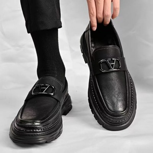 Chaussures d'affaires en cuir véritable pour hommes, toutes saisons, faites à la main, grandes tailles, à enfiler, souples, pour printemps, été, automne, stock disponible, OEM accepté - Product Image 6
