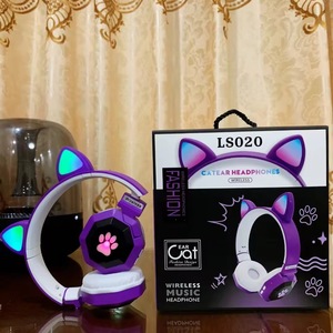 Đèn Flash Dễ Thương Mèo Hơn Tai Tai Tai Nghe Không Dây Với Mic LED Trẻ Em Cô Gái Âm Thanh Stereo Điện Thoại Âm Nhạc Tai Nghe <span class=keywords><strong>Bluetooth</strong></span> Gamer Quà Tặng - Product Image 4