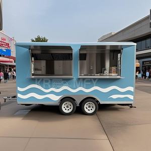 Camion de restauration mobile commercial avec terrasse extérieure, remorque de vente en fibre de verre pour snacks et bonbons, remorquable - Product Image 6