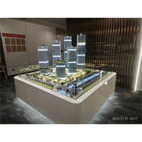Maqueta Arquitectónica Moderna Personalizable en Estilo Realista con Iluminación para Hoteles y Villas, Material Plástico