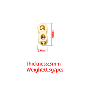 3.6*8mm Design <span class=keywords><strong>infinito</strong></span> ciondoli con perline in acciaio inossidabile argento/oro/oro rosa perline con ciondoli per la creazione di braccialetti di gioielli - Product Image 6
