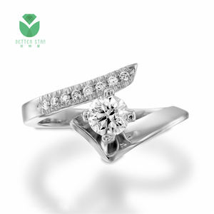 Betterstar Gia Igi certifié Cvd HPHT bijoux en diamant cultivé en laboratoire 14k 18k bagues en or massif bague de fiançailles bijoux pour femmes - Product Image 2