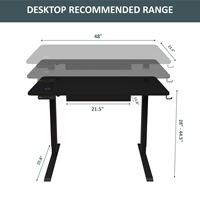 Bureau de direction, bureau debout, bureau électrique debout, table de bureau avec tiroirs, table d'ordinateur réglable en hauteur, rangement