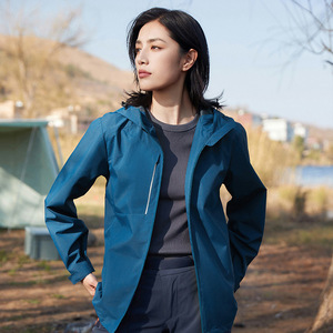 Veste unisexe à capuche coupe-vent et imperméable, couleur unie blanc cassé, pour l'automne, la course en plein air, les sports et le travail - Product Image 2