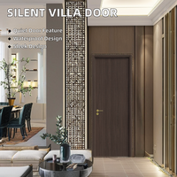 Porte de chambre Villa Hôtel Résidence Intérieur Intérieur Porte Simple Interne Avec Grille Portes à Bande d'Aluminium Pour Maisons