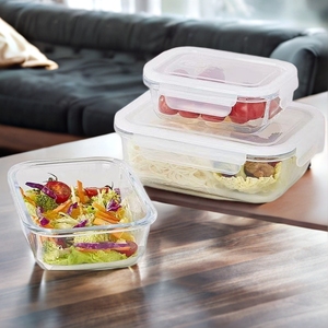 Cao Borosilicate lò vi sóng an toàn kín vòng Crisper Bộ hình chữ nhật bữa ăn chuẩn bị Hộp Ăn Trưa vuông thủy tinh thực phẩm lưu trữ <span class=keywords><strong>container</strong></span> - Product Image 6