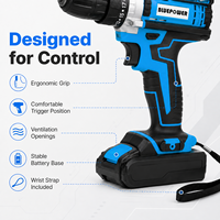 Ensemble de perceuses sans fil BLUEPOWER 20V, perceuse électrique professionnelle, outils électriques à main haute efficacité, bricolage, perçage et fixation