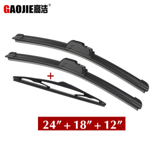 Ensemble d'essuie-glaces trois pièces pour Kia Sportage Sl 2010 2015, cadre avant sans cadre, en plastique horizontal, angle de raclage de 180 degrés - Product Image 4