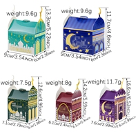 Coffret cadeau Eid Mubarak en gros avec poignée, boîtes cadeaux de luxe pour bonbons, gâteaux et cadeaux de fête du Ramadan