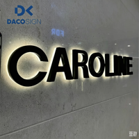 Lettres lumineuses LED 3D personnalisées DakeSign, logo en acrylique rétroéclairé, panneau d'affichage pour les entreprises automobiles, utilisation en extérieur, panneau d'affichage