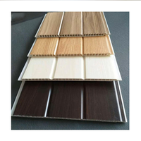 Paneles de Techo y Revestimientos de Pared de PVC, Rejilla de Techo Laminada con Aspecto de Madera Natural para Instalación en Hoteles, Hospitales, Sótanos y Decoración de Interiores