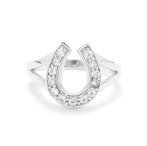 Bagues en argent sterling 925 uniques de style designer personnalisé en forme de <span class=keywords><strong>fer</strong></span> <span class=keywords><strong>à</strong></span> <span class=keywords><strong>cheval</strong></span> porte-bonheur pour femmes, bijoux tendance pour les fêtes - Product Image 3