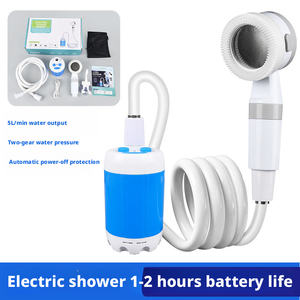 Douche portable d'extérieur en gros, douche rechargeable avec pompe à affichage numérique, équipement de camping sans fil - Product Image 3