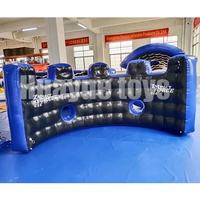 Vente directe d'usine épissure noir et bleu cible gonflable Paintball obstacle pilulier jeu de tir pratique Paintball