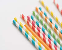 Paille de papier jetable de couleur personnalisée de luxe blanc du fabricant chinois en stock
