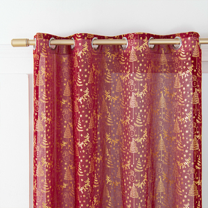 <span class=keywords><strong>2025</strong></span> Giáng Sinh In Rod Túi Màu Đỏ Voile Sheer Rèm Cửa & Màn Cho Trang Trí Sang Trọng Phòng Khách Cửa Sổ Cửa Nhà Bếp - Product Image 5