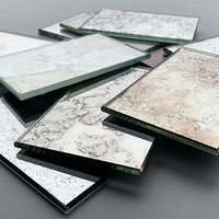Miroir antique de haute qualité, verre décoratif pour la décoration intérieure, décoration intérieure des murs du restaurant