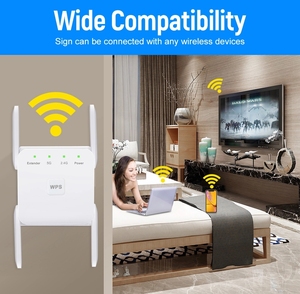 5G Wireless <span class=keywords><strong>WiFi</strong></span> Del Ripetitore <span class=keywords><strong>WiFi</strong></span> Amplificatore 2.4G 5Ghz Wi-Fi Booster 300Mbps 1200Mbps 5ghz A Lungo gamma di Segnale <span class=keywords><strong>WiFi</strong></span> <span class=keywords><strong>Extender</strong></span> - Product Image 5