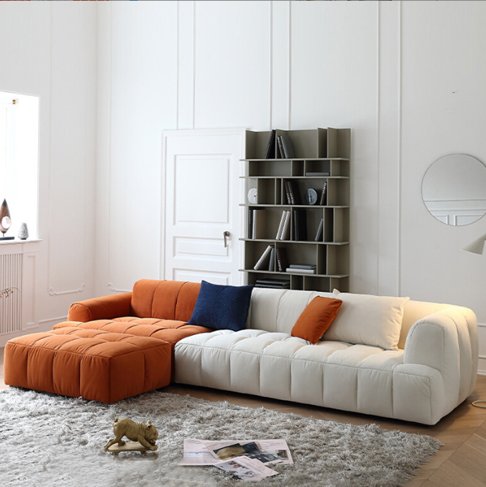 Indoor Furniture Living Room Leather Sofa Bed Cheap Luxury Fabric Sectional Sofa Set