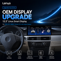 Écran tactile LCD portable de 12,3 pouces, CarPlay sans fil, garantie d'un an, système Android pour tableau de bord BMW Série 3 2009-2012