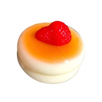 Jouet anti-stress en forme de choux à la crème réaliste, style comestible, mini format, en plastique, certifié SG, haute qualité esthétique