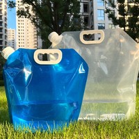 Pochettes souples portables avec valve jetable en PE pour eau minérale et jus, 3L, 5L, 10L, idéales pour le camping, les concerts et les festivals de musique