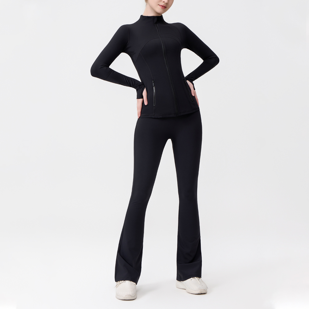 Legging évasé noir + veste