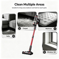 Aspirateur sans fil léger avec filtration HEPA et éclairage LED, puissance maximale de 9 kPa, pour tapis et sols, fabriqué par un fabricant OEM