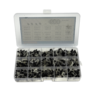 Kit de 600 Transistores To-92, 15 Valores, Transistores de Potencia Bipolares 2N222 2N3904 2N3906 2N5401 A1015 C1815 S8050 S9012 S9018