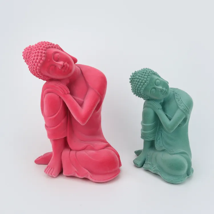 Floccaggio resina lauging bambino statua di buddha per la vendita