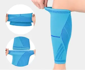 high elastic breathable Knitting Nylon Calf Sports Knee Compression Running Sleeve