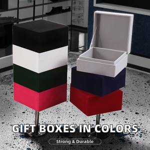 Wholesale Assorted Colors Small Heavy-Duty Rigid <b>Gift</b> <b>Boxes</b> Magnetic Closure for Jewelry Watches Holiday Gifting Custom Velvet - Product Image 2