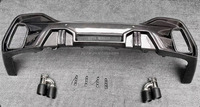 Alerón difusor de parachoques trasero de fibra de carbono con puntas de escape, Kits de carrocería para BMW X6 G06 2020-2023 FRP, decoración de coche