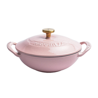 Casserole en fonte émaillée avec couvercle, mini pot polyvalent, pot à ragoût et à soupe multifonctionnel pour la maison, pot de cuisson durable