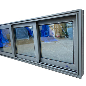 หน้าต่างบานเลื่อนอลูมิเนียมอัลลอยด์ดีไซน์ทันสมัย กระจกสองชั้น ความปลอดภัยสูง ขนาดเล็ก พร้อมมุ้งลวดแม่เหล็ก กันลม สำหรับภายนอกอาคารและห้องใต้ดิน - Product Image 4