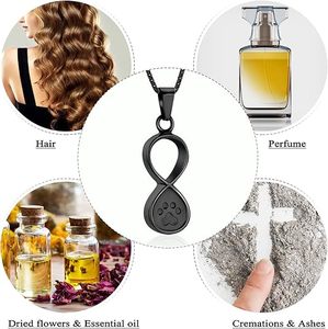 Joyería de Cremación para Mascotas Infinity Love, Collar con Urna para Cenizas de Perro o Gato, Colgante Conmemorativo, Recuerdo, Regalo Funerario - Product Image 4