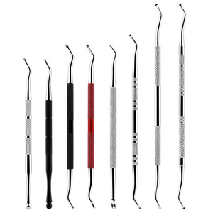 Nail Brush Double Head Stainless Steel 12.7Cm For Nail Care And Dead Skin Removal - Product Image 2