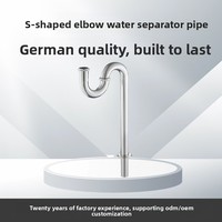 Siphons en S modernes en acier inoxydable chromé avec installation facile pour éviers de salle de bain