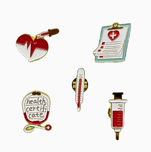Tùy Chỉnh Số Lượng Lớn Biểu Tượng Phù Hiệu Trái Tim Thời Trang Y Tế Pins Pines Mềm Men Charms Mạ Vàng Thủ Công Kim Loại Ve Áo Pin Cho Quà Tặng - Product Image 3