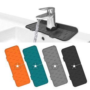 Custom Waterproof <b>Kitchen</b> Faucet <b>Sink</b> Splash Guard Silicone Water Catcher <b>Mat</b> Faucet Absorbent <b>Mat</b> - Product Image 1