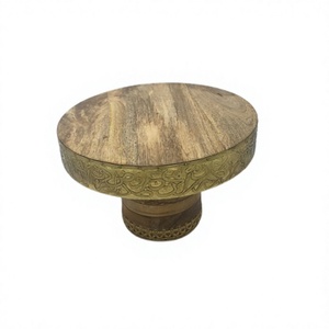 Latest design wooden <b>cake</b> <b>stand</b> with Islamic work deluxe quality round shape <b>cake</b> server at <b>cheap</b> pricing - Product Image 1