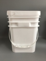 Seau carré en plastique de qualité alimentaire, pour l'emballage, seau à peinture, 10 pièces de 20 litres