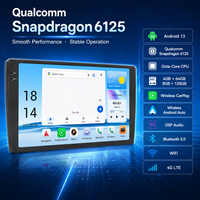 Autoradio Meihua 9 pouces 2K Android 13, Qualcomm Snapdragon 6125, 4G LTE, CarPlay sans fil, Android Auto, GPS, DSP, lecteur multimédia