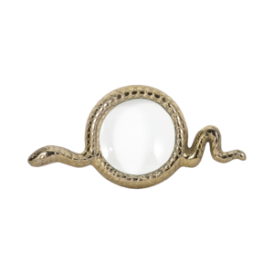 Scultura Decorativa in Metallo a Forma di Serpente con Lente d'Ingrandimento per Casa, Bagno, Tavolino da Caffè - Product Image 2
