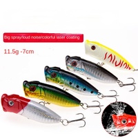 Leurre de surface rigide en ABS, phosphorescent, pour pêche au bar, mouvement Splash-Wave Walk-the-Dog, 7cm 11.5g, E-commerce transfrontalier