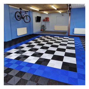Carrelage de sol de garage en PVC imbriqué pour garage Revêtement de sol en plastique pour entrepôt Lavage de voiture Drain <span class=keywords><strong>Dalle</strong></span> <span class=keywords><strong>Dalle</strong></span> Rib Garage Tapis de sol - Product Image 3