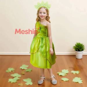 Vestido de Princesa Verde con Diademas para Niñas, Disfraz de Hada para Halloween, Modelo MS 2025 - Product Image 1