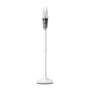 Aspirateur à main sans fil blanc avec bac à poussière transparent et poignée réglable - Product Image 1