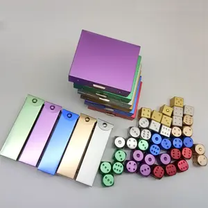 16Mm Vàng & Bạc Màu Sắc Tinh Khiết Nhôm Du Lịch Xúc Xắc Thiết Lập Với Trường Hợp Hình Vuông Thanh Uống Chơi Trò Chơi Công Cụ Câu Lạc Bộ & Thanh Lý Tưởng - Product Image 1
